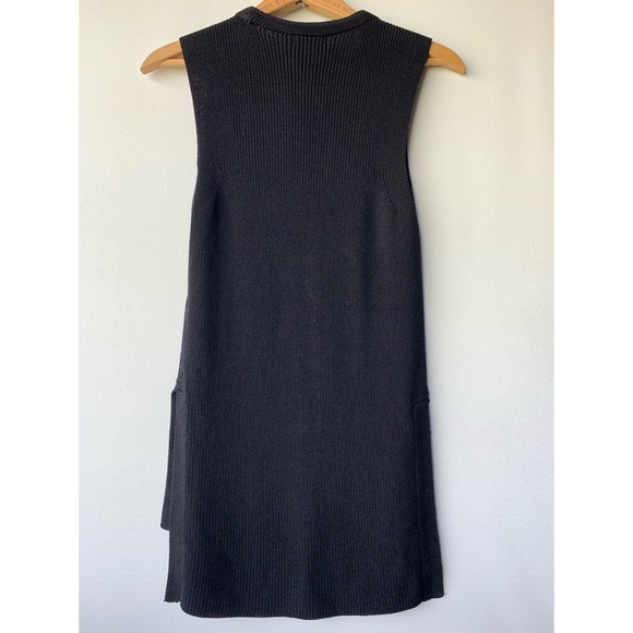 Halston | long black knit tank top. - Picture 5 of 10